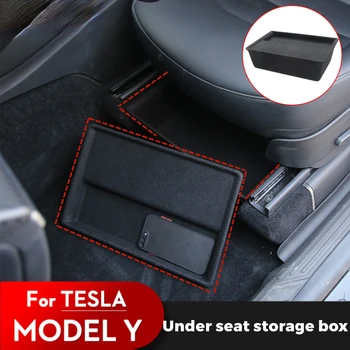 2022 Posodobitev Za Tesla Model Y Pod Sedež Škatla Za Shranjevanje Visoko Zmogljivost Organizator Primeru Predal Imetnika Avto Notranja Oprema