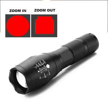 5W 850NM Zoom LED Rdeča Lučka Svetilko, Baklo Degeneracija Degenerativne Oči Pogled Izboljšanje Aluminij Črna 13.5x3.Slike 4x3.4 cm