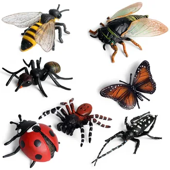 BANDAI Simulacije Živali Model Insektov Igrača Pajek Čebel Mravlje Vem, Metulj Hrošč Otrok Poučevanja Spoznavanja SLIKA IGRAČE
