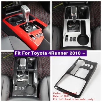 Center za Nadzor Prestavna Dekoracijo Plošča Pokrov Trim Za Toyota 4Runner 2010 - 2019 ABS Rdeče / Ogljikovih Vlaken / Auto Dodatki