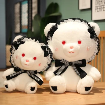 Japonski Srčkan Plišastih Čipke Lok medvedek Lutka Cosplay Harajuku Mehko Sestra Za Dekle Darilo za Rojstni dan