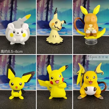 Lep Pokemon Žep Pošast Kawaii Pikachu Pichu Raichu Mimikyu Togedemaru Lutka, Darila, Igrače Model Anime Številke Zbrati Okrasek