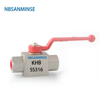 NBSANMINSE KHB visokotlačne Hidravlične krogelna pipa 3/4 1 1-1/4 1-1/2 G NPT Tip Običajno Temperaturo Anticorrosion Design SS316L