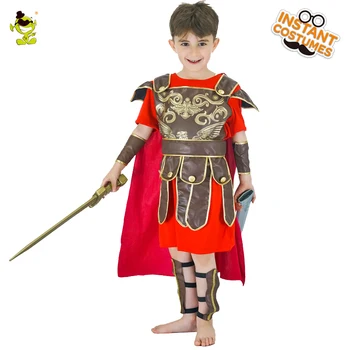 Otroci Roman Kostume Royal Gladiator Bojevnik Vitez Otrok, Cosplay Fantje Vojak Halloween Kostum Uspešnosti Stranka, Ki Določa