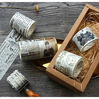Retro Črke Roll Tiskovine Washi Tape Scrapbooking Papirne Nalepke DIY Obrti Seal Lepilo Dekoracijo Gospodinjske Potrebščine Oznaka