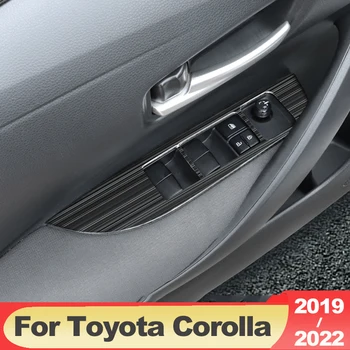 Za Toyota Corolla E210 2019-2021 2022 12. Nerjavečega Okno Stikala Prilagodite Kritje Trim Nalepke Trakovi Okras Avto Styling