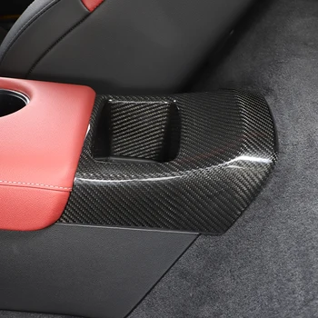 Za Toyota Supra Mk5 A90 2019+ Armrest Polje Zadaj Za Shranjevanje Dekorativni Okvir Pravi Ogljikovih Vlaken Avto Notranje Spremembe Dodatki
